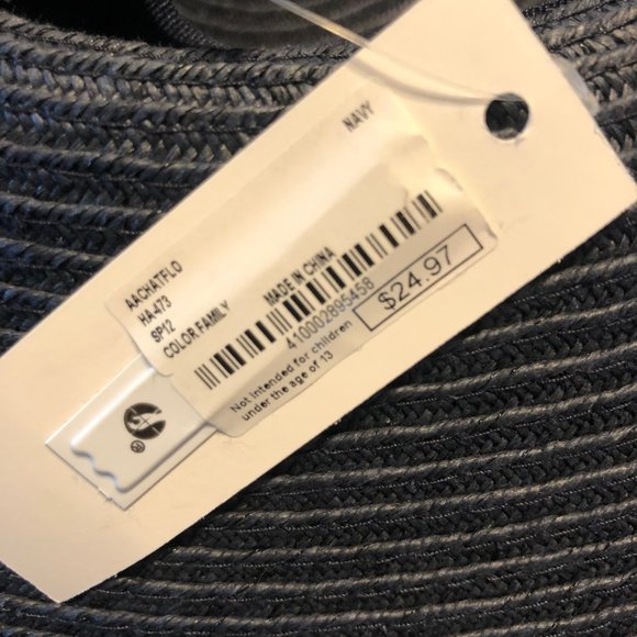 Charming Charlie Black and White Wide-Brim Hat - Picture 4 of 7